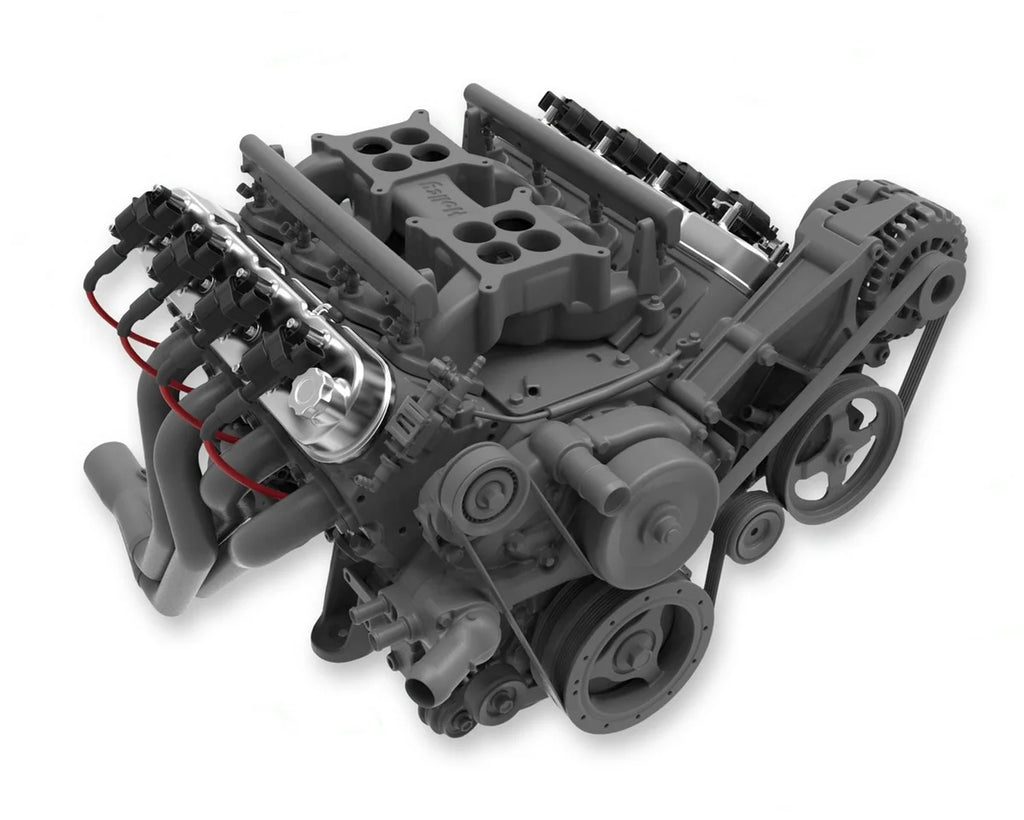 Holley Tall LS Valve Covers w/ Coil Mounting Posts, Cast Aluminum - Polished Finish 241-111 - Side View