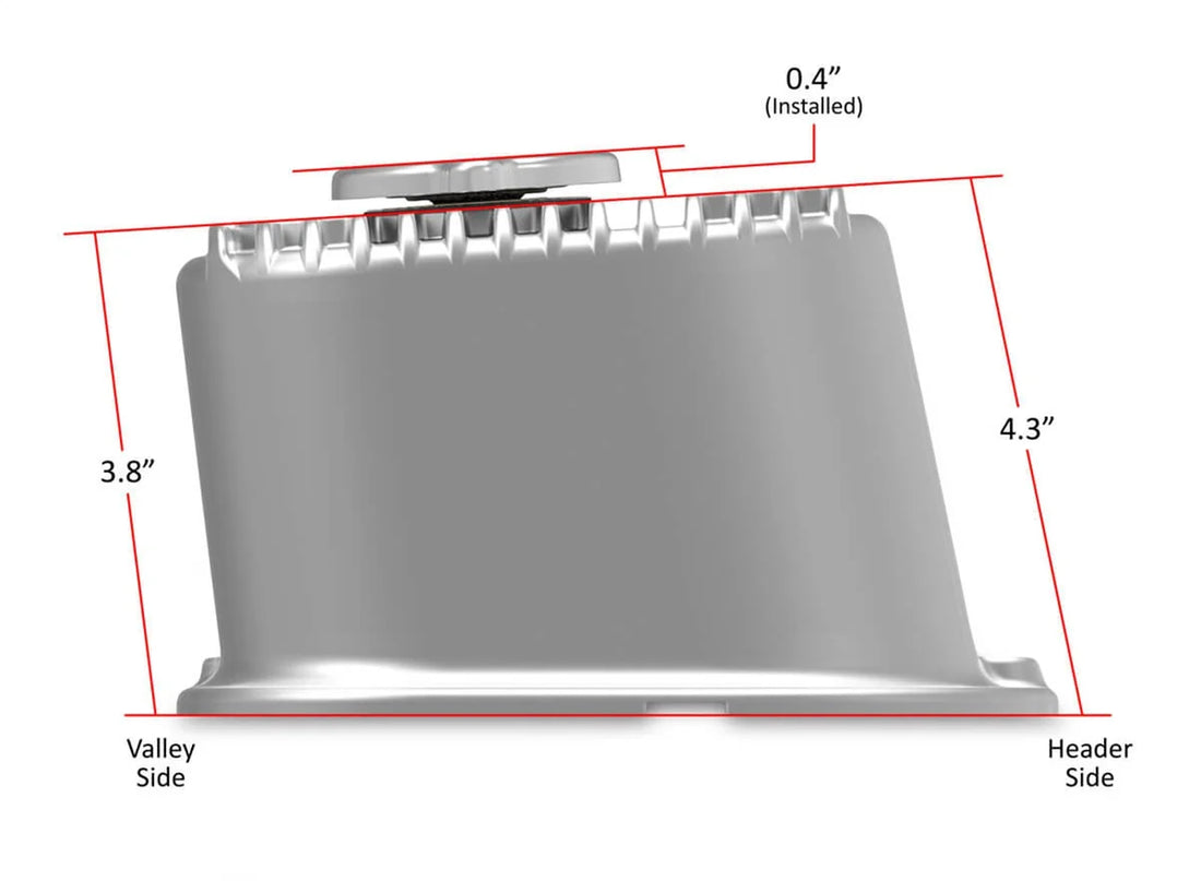 Holley Tall M/T Valve Covers for Big Block Chevy Engines - Natural Cast Finish 241-150 - Back View