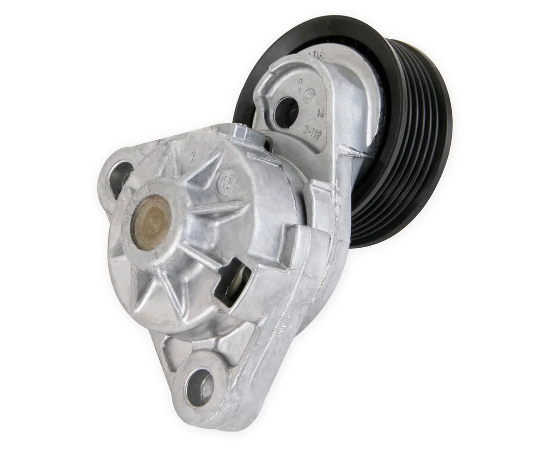 Holley Tensioner Assembly w/ Grooved Pulley 97-151 - Side View