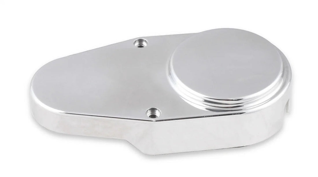 Holley Tensioner Cover Polished 97-157 - Side View