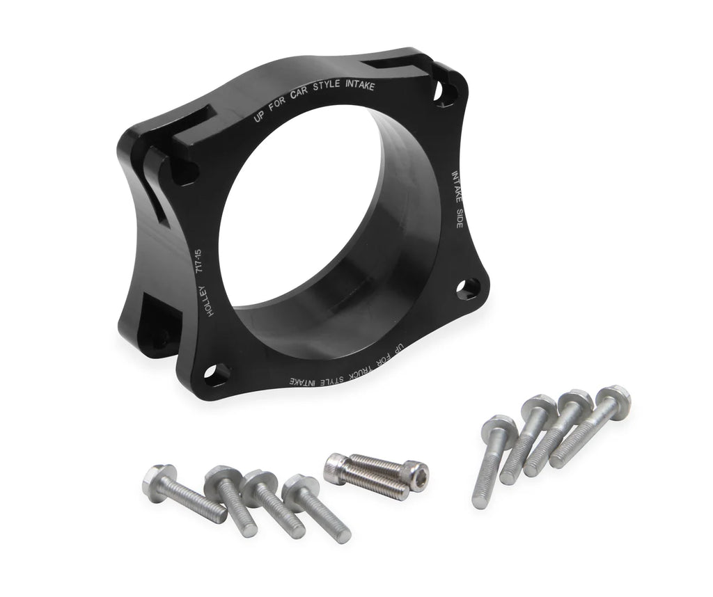 Holley Throttle Body Angle AdapterFits GM LS, LT, and Gen-V LT4 Intake Manifolds - Main Product View