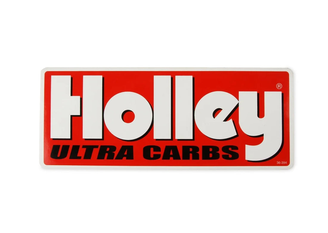 Holley ULTRA Carbs Decal - 9.5" x 3.75" 36-394 - Back View