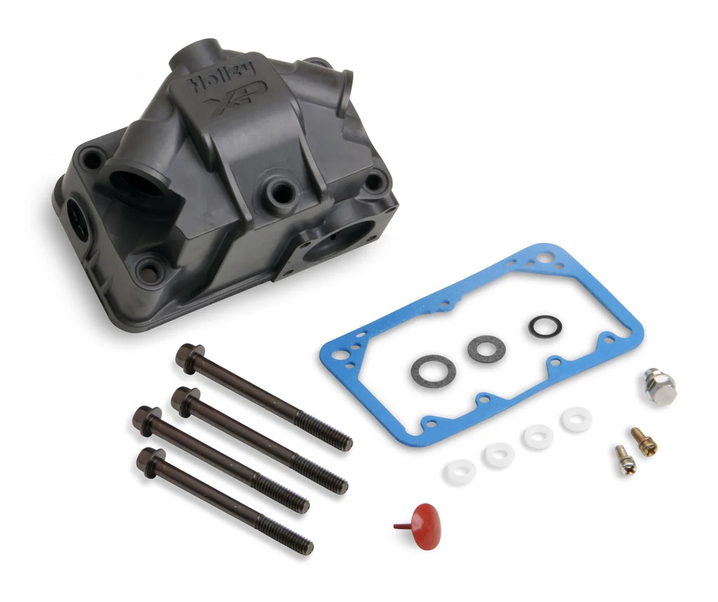 Holley Ultra XP Aluminum Fuel Bowl Kit - Hard Core Gray