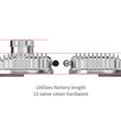 Load image into Gallery viewer, Holley Vintage Series Standard Height LS Valve Covers, Cast Aluminum - Polished Finish 241-131 - Installation View