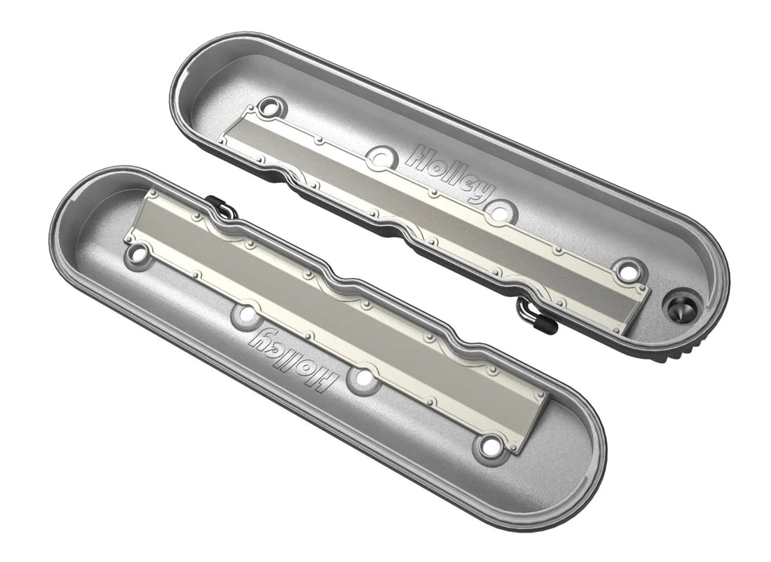 Holley Vintage Series Standard Height LS Valve Covers, Cast Aluminum - Polished Finish 241-131 - Additional View 5