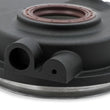 Load image into Gallery viewer, Holley Vortec/Small Block Chevy Cast Aluminum Timing Chain Cover - Black Finish 21-151 - Back View