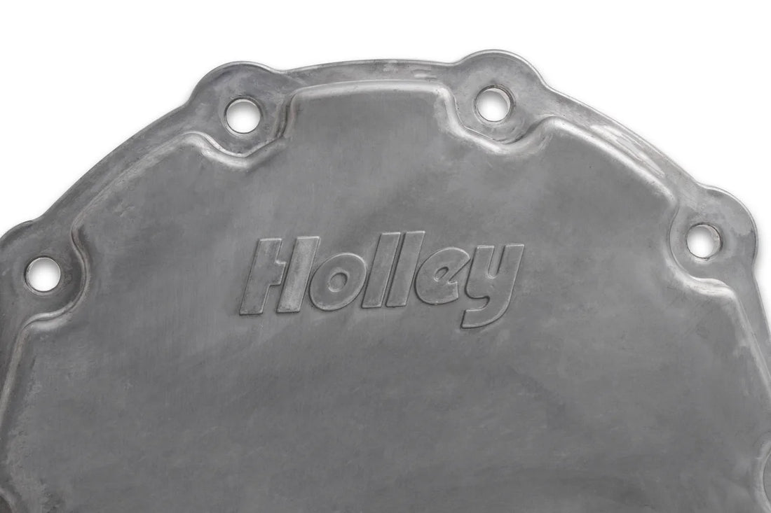 Holley Vortec/Small Block Chevy Cast Aluminum Timing Chain Cover - Natural Finish - Additional View 6