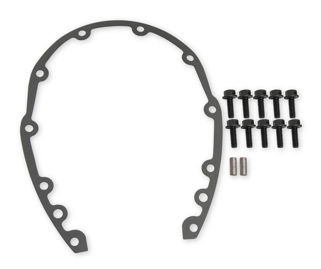Holley Vortec/Small Block Chevy Cast Aluminum Timing Chain Cover - Natural Finish - Additional View 7