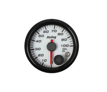 Load image into Gallery viewer, Holley White 2-1/16&quot; Oil Pressure 10-100 psi-Holley logo 26-601W - Main Product View