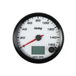 Load image into Gallery viewer, Holley White Face, 3-3/8" 160 MPH GPS Speedometer (with Odometer) 26-612W - Main Product View