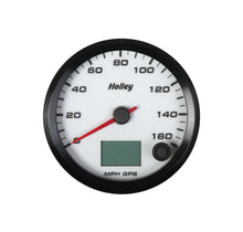Load image into Gallery viewer, Holley White Face, 3-3/8&quot; 160 MPH GPS Speedometer (with Odometer) 26-612W - Main Product View