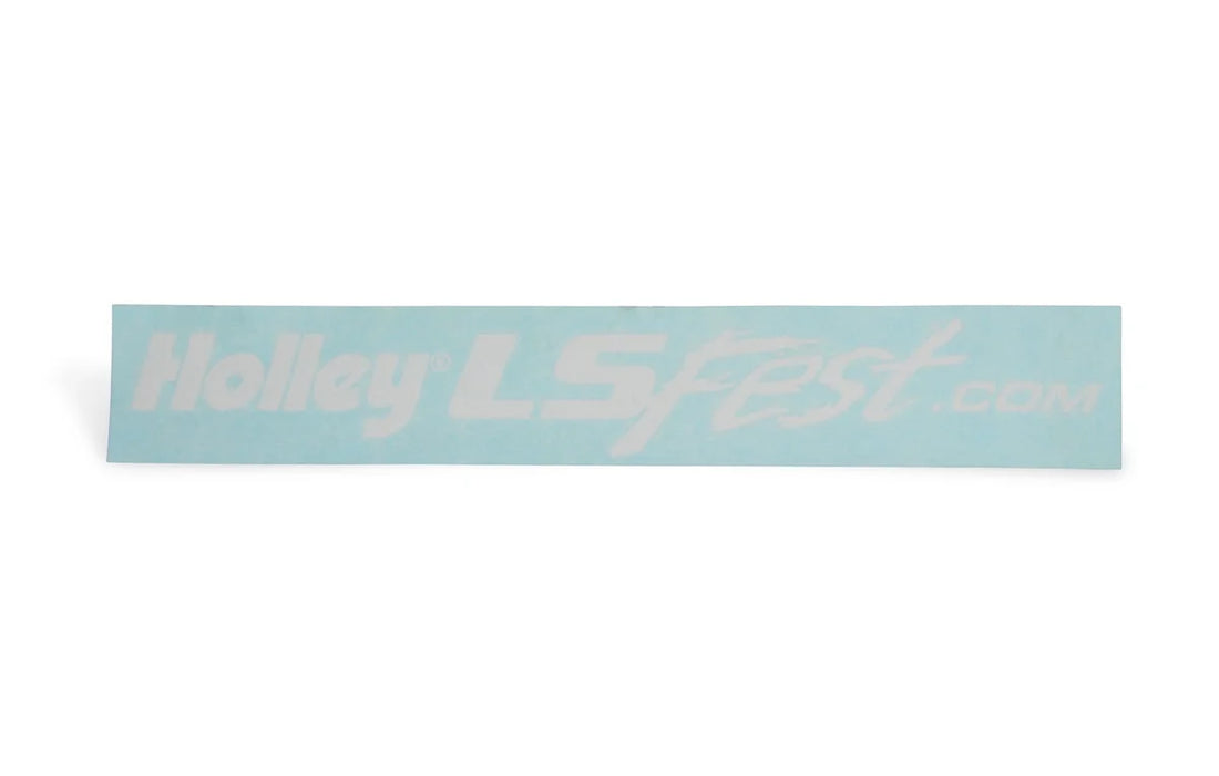 Holley White LS Fest Windshield Decal (24" x 3.5") 36-403 - Side View