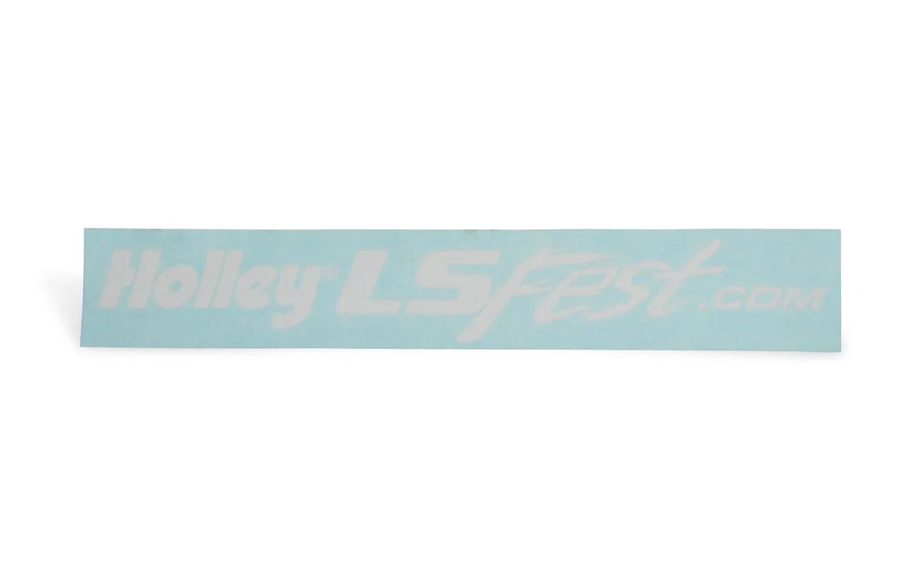 Holley White LS Fest Windshield Decal (24" x 3.5") 36-403 - Side View