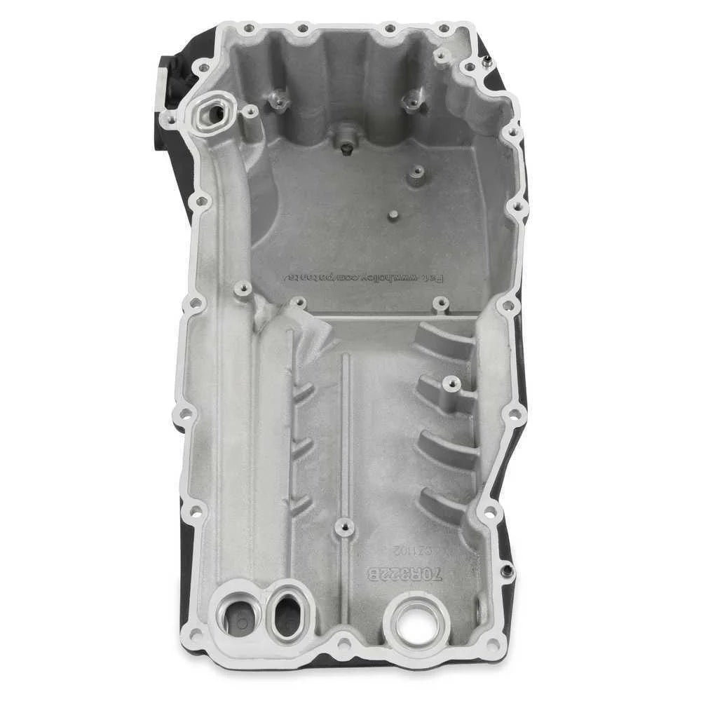 Holley With Holley Swap Oil Pan and Pump Base Kit Black 20-320BK - Side View