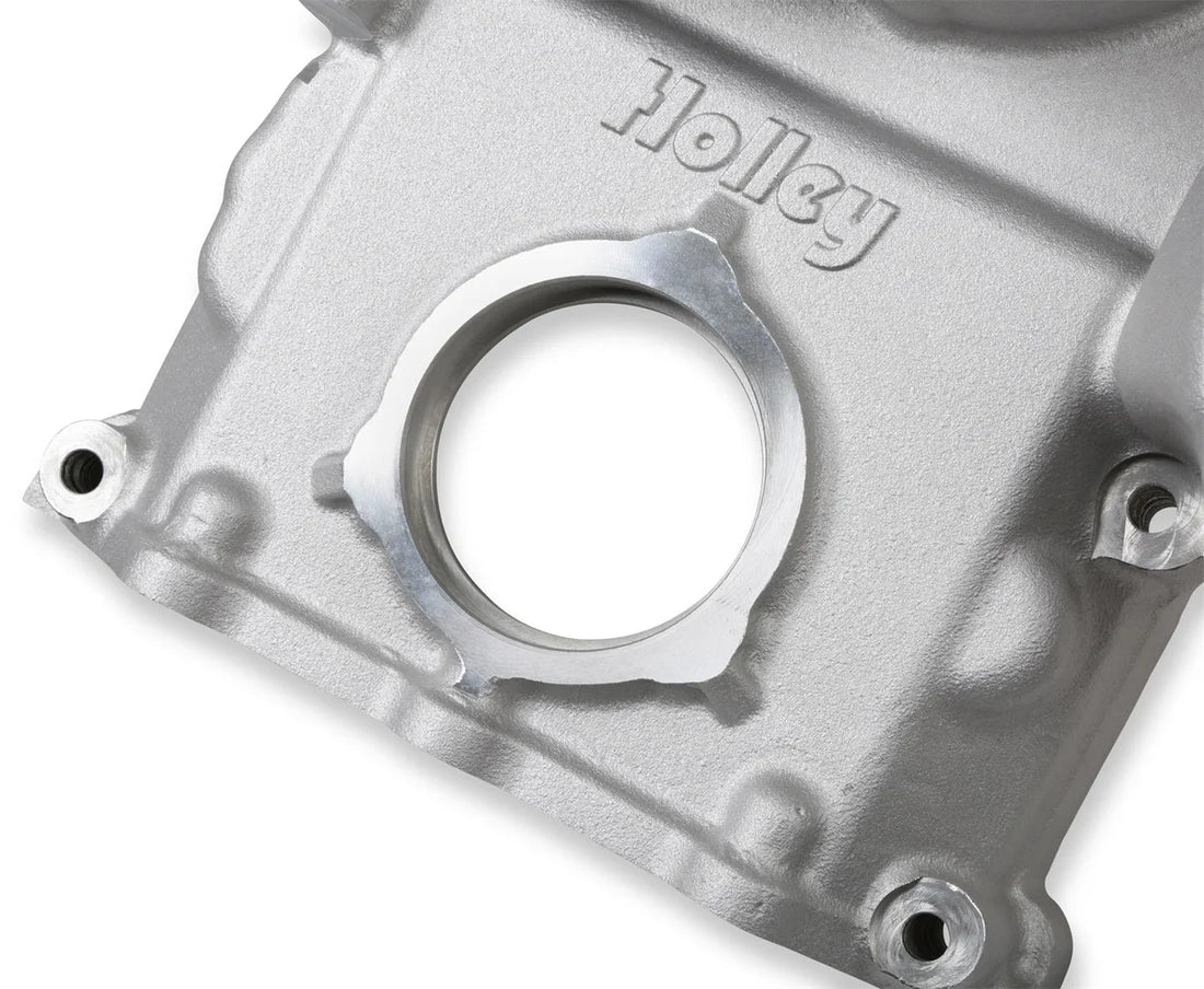 Holley for Gen III Hemi Mid-Mount Accessory Drive System - VVT - Natural Cast Finish 97-374 - Back View