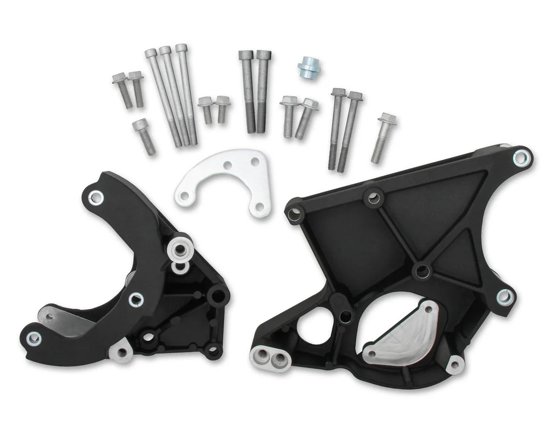 HolleyBLACK LS ACCESSORY DRIVE BRACKET - A/C, P/S & ALT BRACKETS20-131BK - Back View