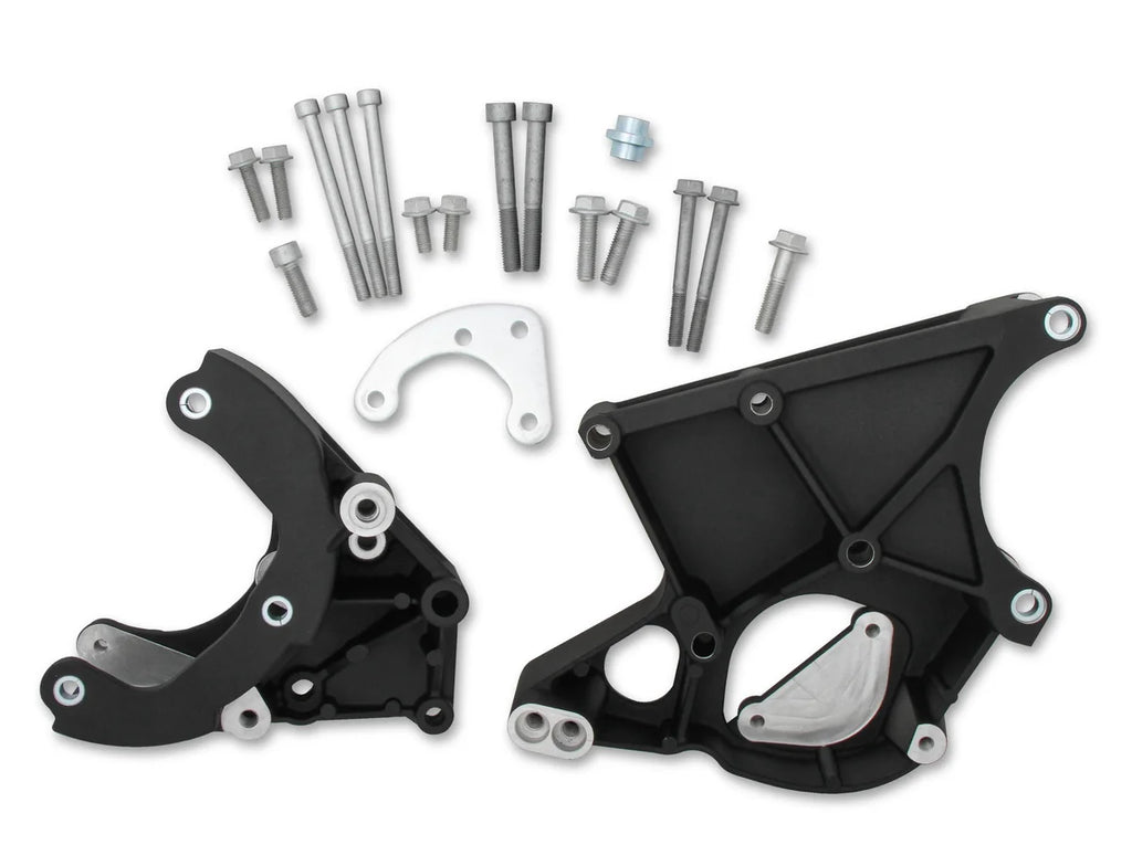 HolleyBLACK LS ACCESSORY DRIVE BRACKET - A/C, P/S & ALT BRACKETS20-131BK - Back View
