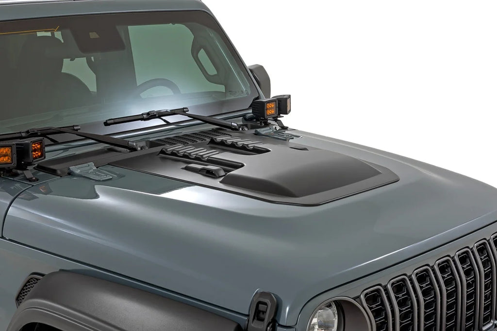 Hood Scoop | PGG Sarge Green | Jeep Gladiator JT/Wrangler JL 4WD (2018-2025) - Main Product View