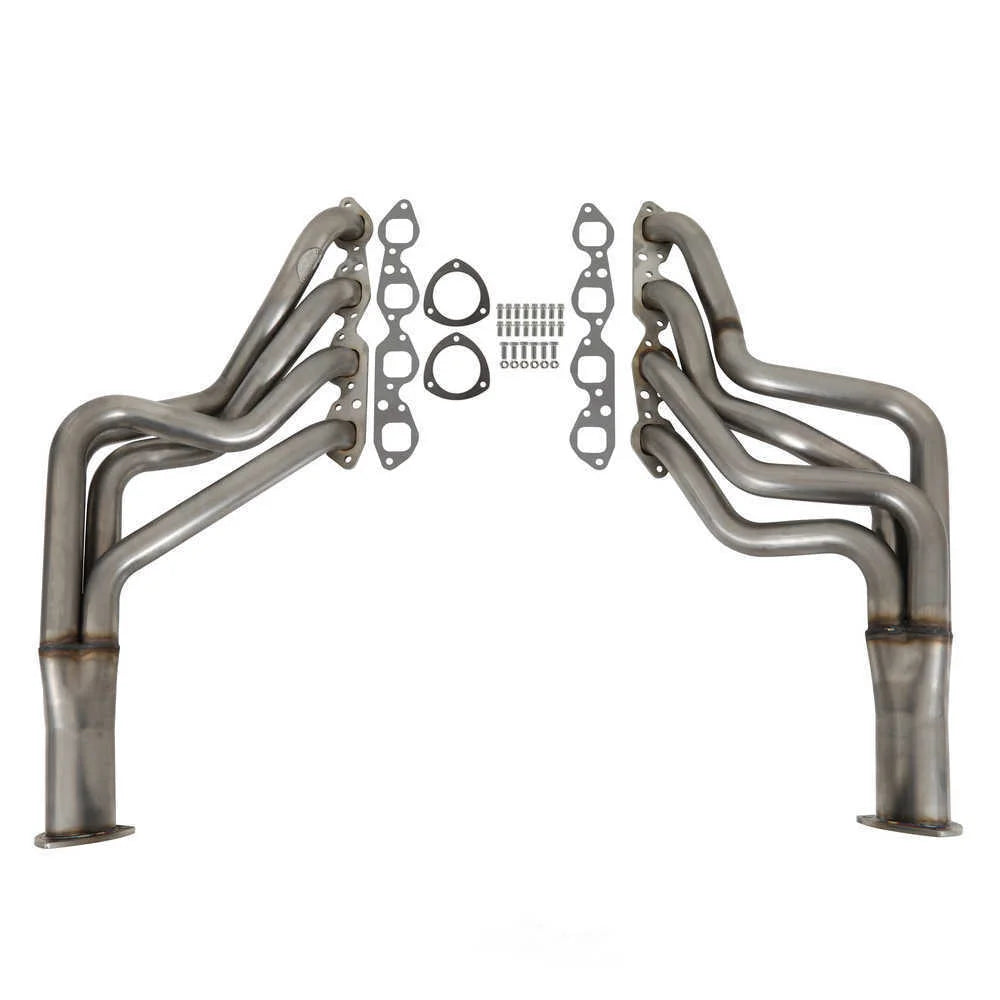 Hooker Competition Long Tube Headers - Stainless 2455-2HKR fits 1965-1974 Chevrolet / GMC - Side View