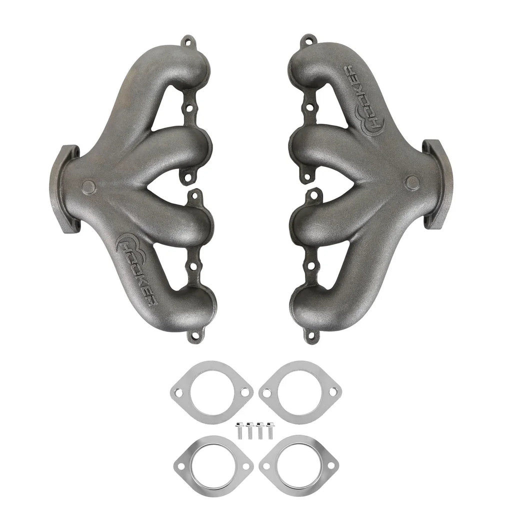 Hooker Exhaust Manifold Set - Center Dump 8504HKR fits Gm LS