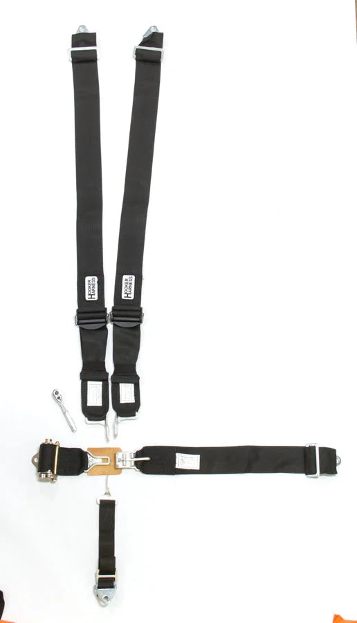 Hooker Harness 5-Pt Harness Alum. LL Ratchet Adj Black 51010