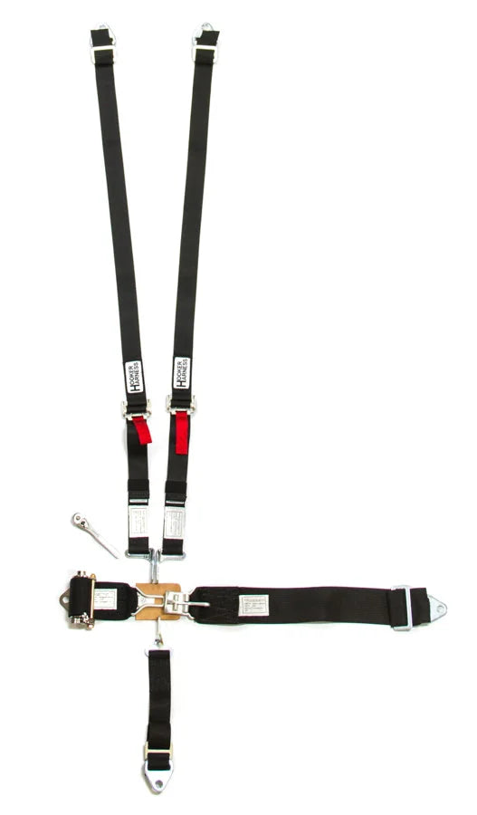 Hooker Harness 5-Pt Harness System Hans LL Ratchet Adj Black 51100