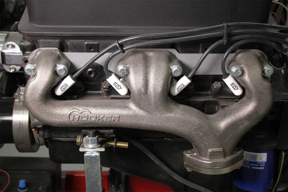Hooker Small Block Chevy Universal Exhaust Manifolds, 2.5" Collector, Natural Finish 8525HKR - Additional View 11