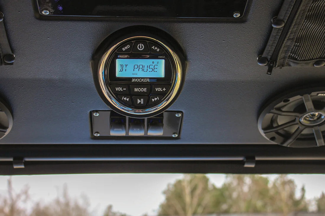 Hoppe Industries Audio Shade with 8 Speakers 1 Subwoofer - Polaris HPKT-0080A - Back View