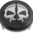 Load image into Gallery viewer, Horn Cover - Black with Chrome Skull DragSpecialties 78047B - Main Product View