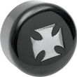 Load image into Gallery viewer, Horn Cover - Cross - Black DragSpecialties 76705M - Main Product View