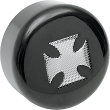 Load image into Gallery viewer, Horn Cover - Cross - Black DragSpecialties 76705M - Main Product View