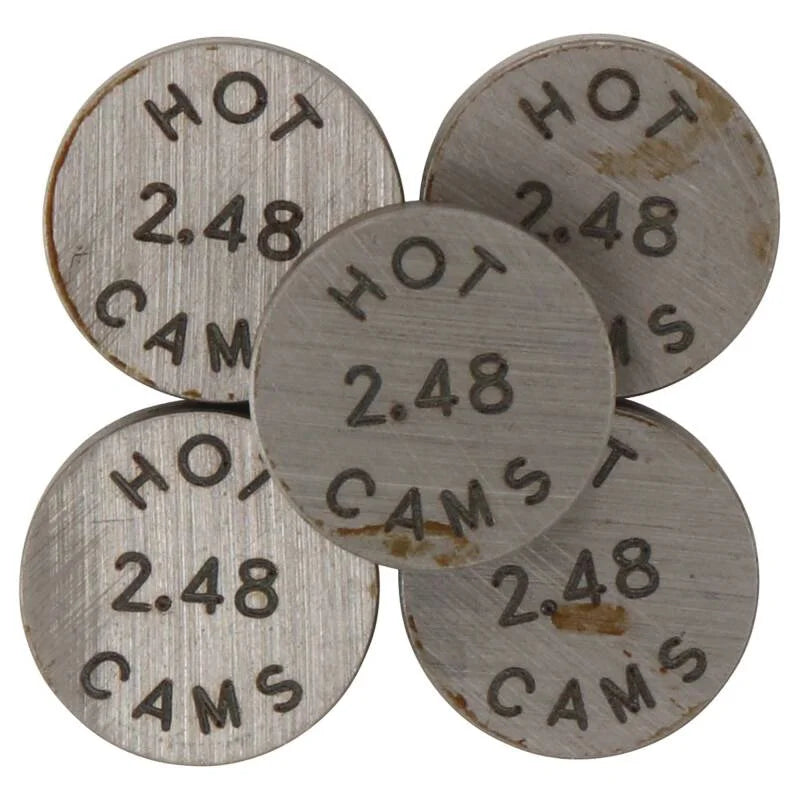 Hot Cams Shim Kits 2.440mm Thickness - 5 Pack - Side View