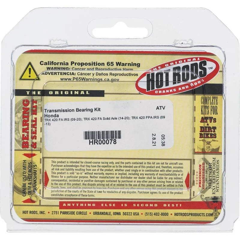 Hot Rods 09-13 Honda TRX 420 FPA IRS 420cc Transmission Bearing Kit - Additional View 5