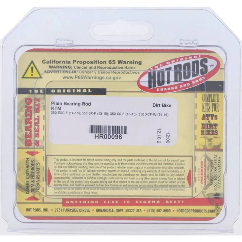 Hot Rods 13-15 KTM 350 SX-F 350cc Plain Bearing Rod - Installation View