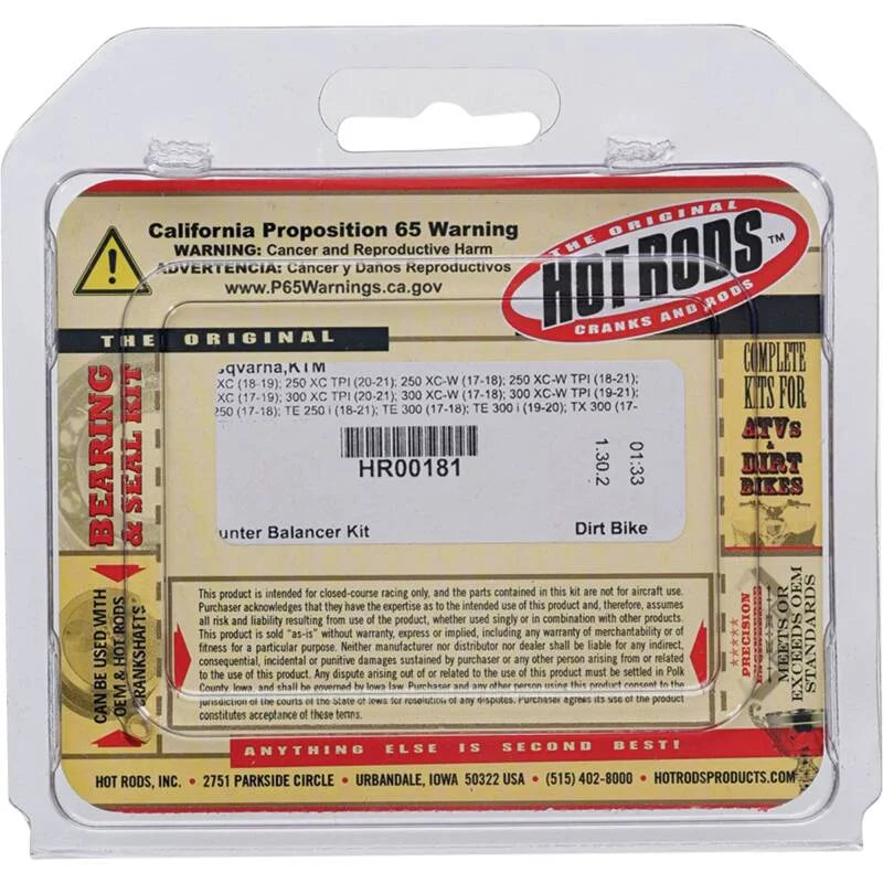 Hot Rods 17-18 Husqvarna TE 250 250cc Counter Balancer Kit - Side View