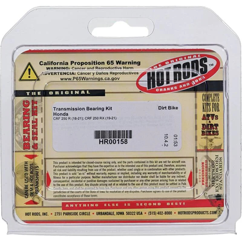 Hot Rods 18-21 Honda CRF 250 R 250cc Transmission Bearing Kit - Back View