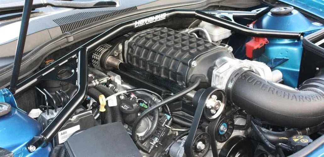 Hotchkis 10+ Camaro / 11 Camaro Convertible Chassis Max Strut Tower Brace - Back View