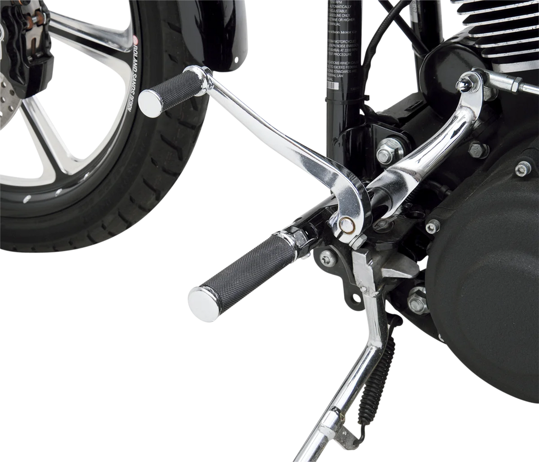 Hotop Designs Footpegs - Knurled - Chrome DragSpecialties 16200377-SC-3 - Back View