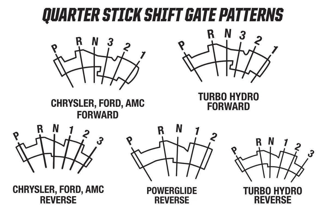 Hurst GM PowerGlide (Fwd/Rev Pattern) TH250, TH350, TH375 & TH400 (Reverse Pattern) 3162002 - Installation View
