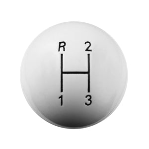 Hurst Hurst Shift Knob - 3-Speed - White 1637624 - Side View