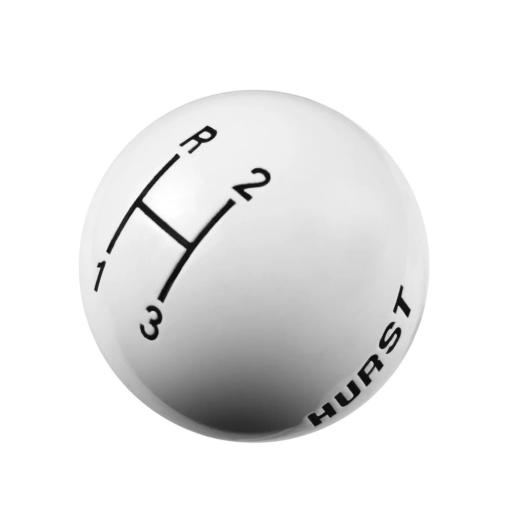 Hurst Hurst Shift Knob - 3-Speed - White 1637624 - Detail View
