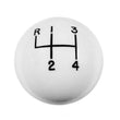 Load image into Gallery viewer, Hurst Shift Knob - 4-Speed Pattern - White 1630002 - Side View