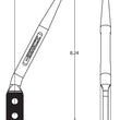 Load image into Gallery viewer, Hurst Shifter Stick - Round Bar - Chrome 5389015 - Back View
