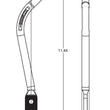 Load image into Gallery viewer, Hurst Shifter Stick - Round Bar - Chrome 5389016 - Back View