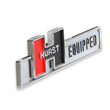 Load image into Gallery viewer, HurstChrome plated ABS plastic with red and black logo.1361000 - Side View