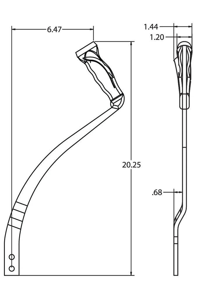 HurstFits 1968-1970 Mopar B-bodies Without a Center Console5388585 - Installation Diagram