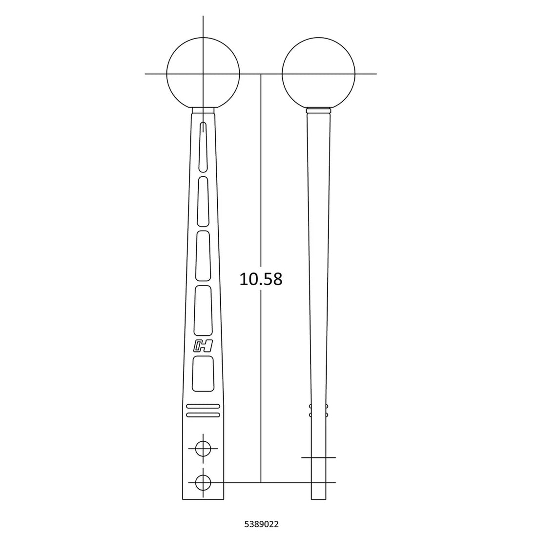 HurstHurst Billet/Plus Shifter Stick - Black/Machined5389022 - Detail View