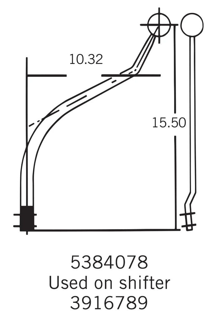 HurstHurst Competition/Plus 4-Speed Shifter - Mopar3916789 - Installation Diagram