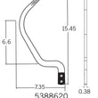 Load image into Gallery viewer, HurstHurst Competition/Plus Shifter Stick - Chrome - Bench Seat Clearance5388620 - Installation Diagram