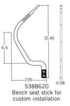 Load image into Gallery viewer, HurstHurst Competition/Plus Shifter Stick - Chrome - Bench Seat Clearance5388620 - Installation Diagram